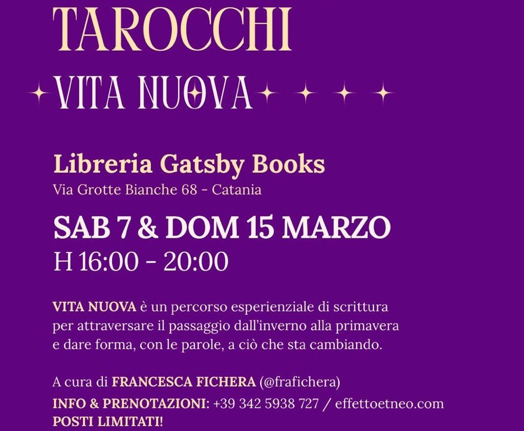 Nuovo workshop a Marzo: Scrittura e Tarocchi